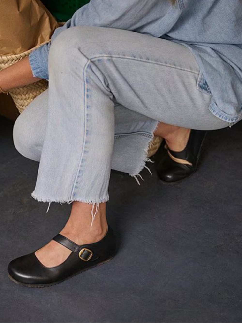 Birkenstock Tracy Natural Leather Mary Jane Flats Size 40